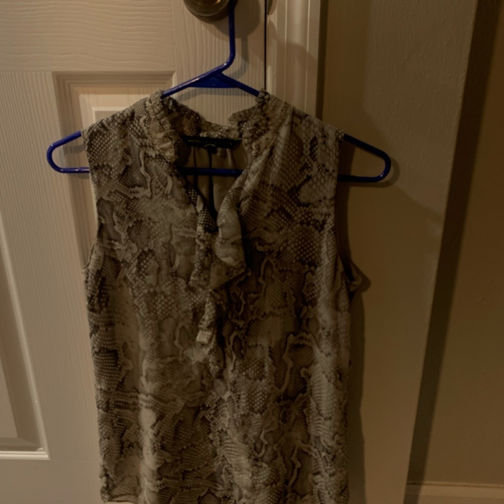 WHBM snake print blouse short sleeved